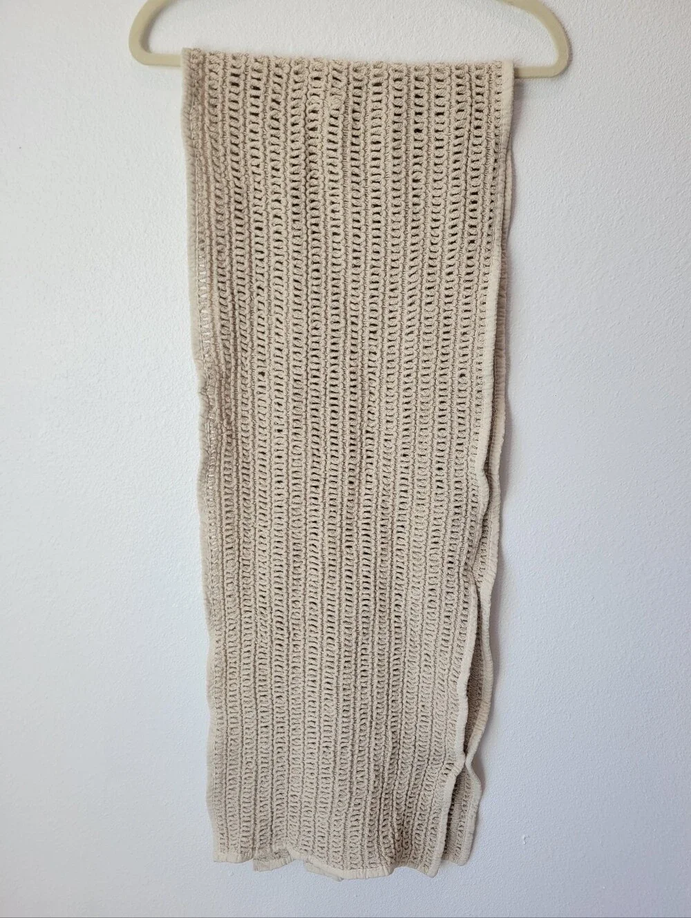 Joie Crochet Table Runner Cream Cotton Blend 78